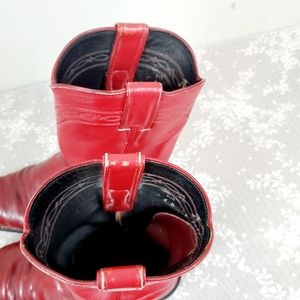 Justin Boots | Shoes | Justin Red Roper Lizard Skin Cowboy Boots Sz 6 ...